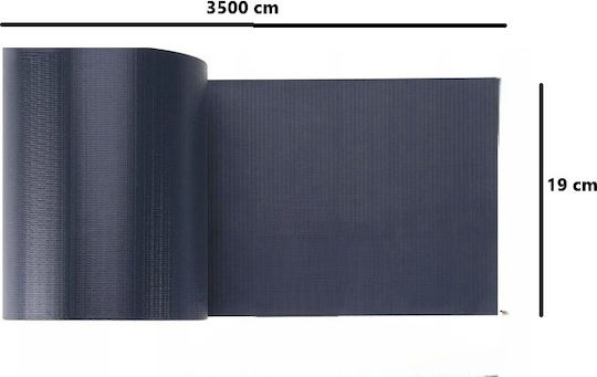 Bandă Decorativă Pentru Gardă Viu Zola Durabilă Pvc 450g/m2 20 Cleme Incluse 19 X 3500 Cm Neagră