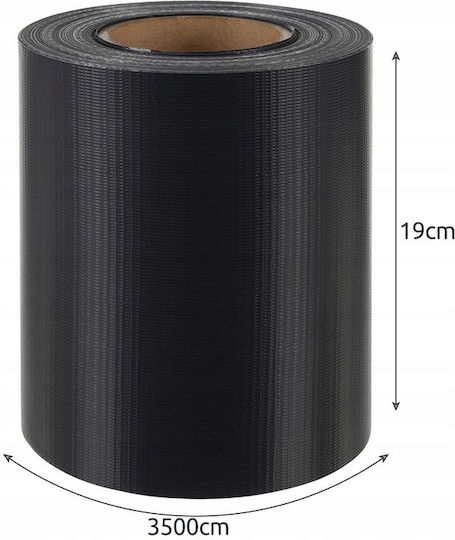 Bandă Decorativă Pentru Gardă Vie Zola 25 Cleme Incluse Durabil Pvc 450g/m2 19 X 3500 Cm Gri Antracit