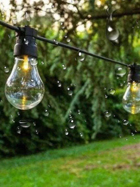 Alista Home Lichterkette 20 Lichtquellen 20m 20xe27 Schwarze IP65