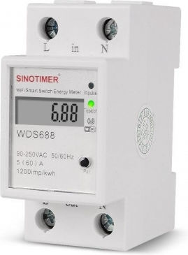 Еднофазен Превключвател Sinotimer Wds688 5-60A 230V Смарт WiFi Управление От Многофункционално Мобилно Приложение