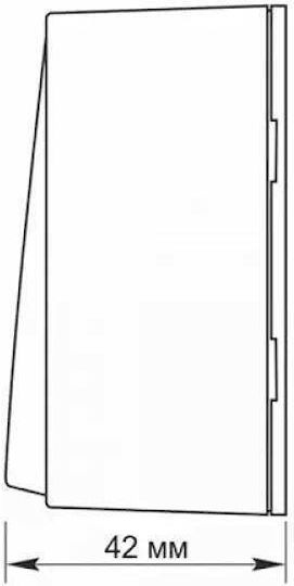 Videx Recessed Wall Switch with White Frame
