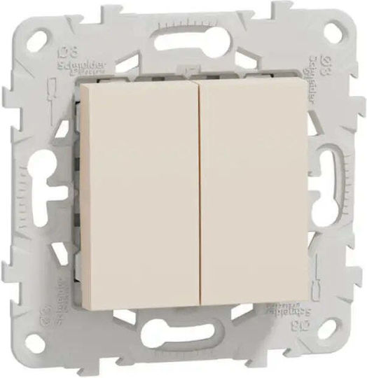 Schneider Electric Unica Ivory Series Elektrischer Wandtaster Nu521144