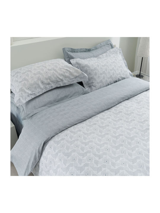 Vesta Home Σετ Παπλωματοθήκη 170x240cm Μονή με Μαξιλαροθήκη Geneva-2 Μέντα