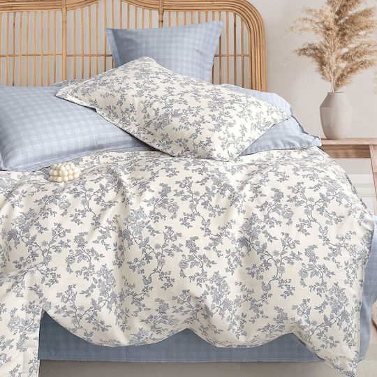 Rythmos Σετ Υπέρδιπλη 220x250cm Riley Γαλάζια