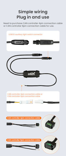 Loboo Bmw Мотоциклетен Контролер За Фар Can-bus Plug & Play Ip68