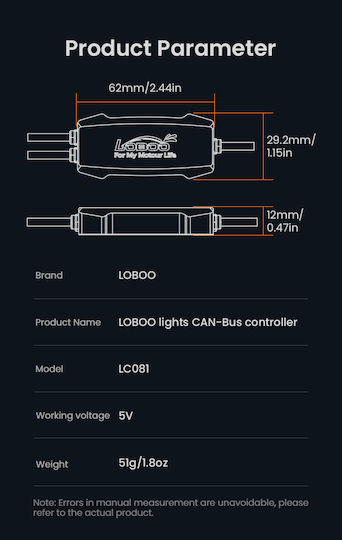 Loboo Bmw Мотоциклетен Контролер За Фар Can-bus Plug & Play Ip68