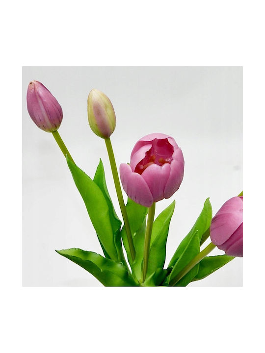 Bouquet of Purple Tulips 39cm Saska Garden