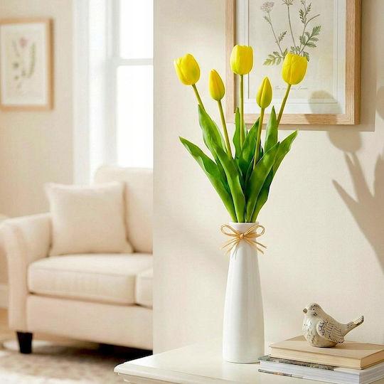 Blumenstrauß aus Gelbe Tulpe 39cm Saska Garden