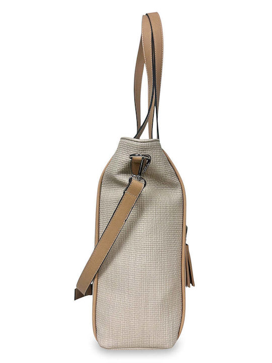 Γυναικεία Τσάντα Ώμου Shopper Nomade Μπεζ