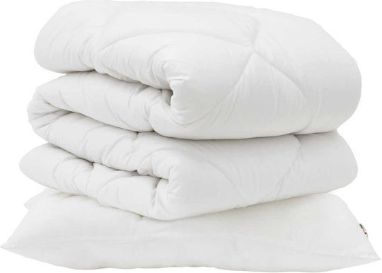 vidaXL Duvet Cover Set Single with Pillowcase 155x220 White
