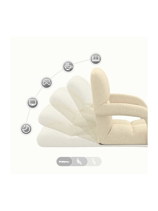 Vielseitiger Sitzsack Pouf Sessel Crem 58x62x58cm