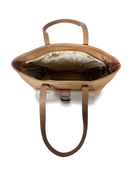 Dusta Damen Schultertasche Beige