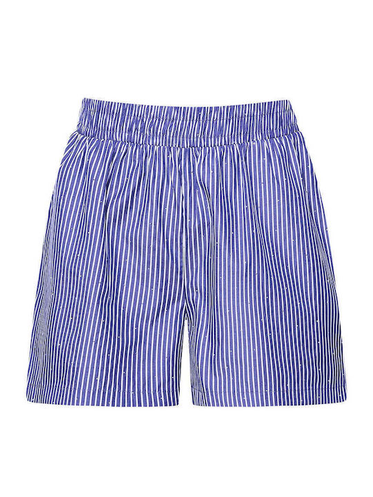 Celestino Women's Shorts Strass Stripes Loose Fit Blue
