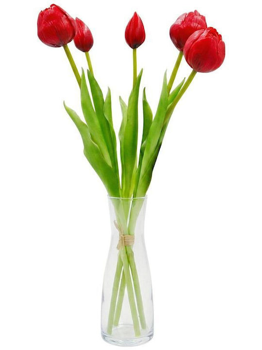 Saska Garden Vază Pentru Plante Roșie 16x8x39 cm