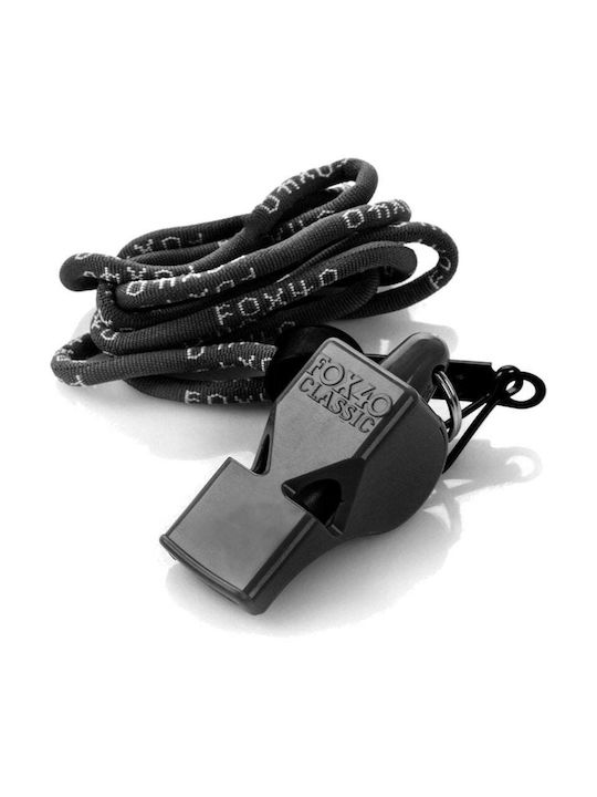 Fox 40 Classic Fluier Negru Șnur Negru