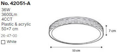Inlight Πλαφονιέρα 50εκ. LED Inlight Πλαφονιέρα 50εκ. LED