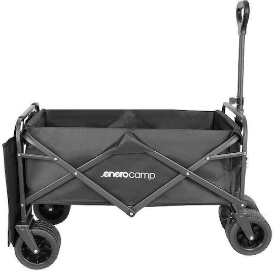 Deluxe Zusammenklappbarer Reise Strandwagen 90x57x73-96cm Griff Schwarz Schwarz
