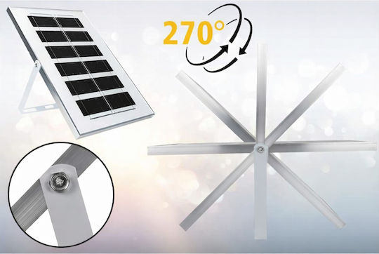 Lampă Solară de Stradă 300W 4200lm Alb Cald 3000K cu Senzor de Mișcare Fotocelulă și Telecomandă IP67 35x29cm