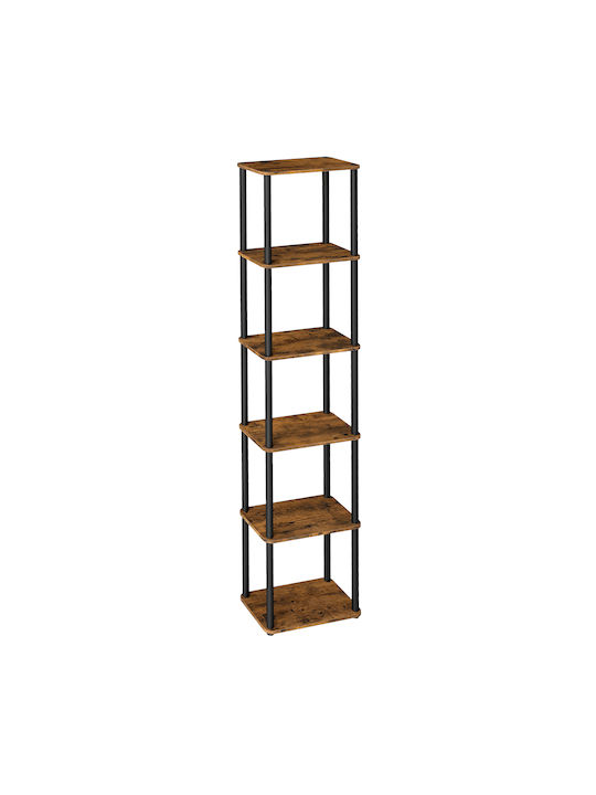 Bücherregal Braun-Schwarz 38x23.8x173.4cm