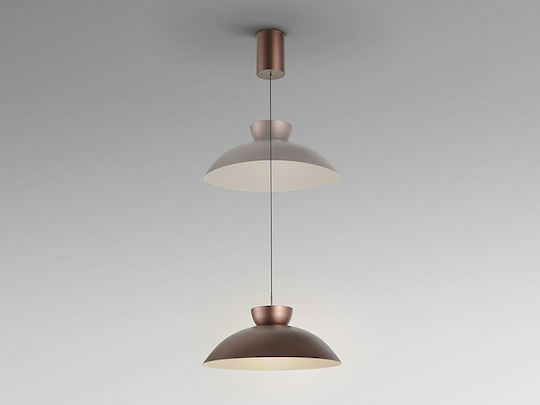 Dark Adjustable Height Bronze LED Ceiling Light with Warm White Light
