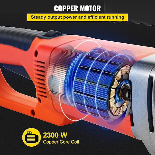 Vevor Mașină Portabilă de Filetat 2300w 220v Eu Filetator Electric Pentru Țevi 1/2"–2" 6 Filiere Incluse 22 Rpm Motor din Cupru Sistem Reversibil Cutie de Transport Țevi Metalice Galvanizate din Plastic Profesional