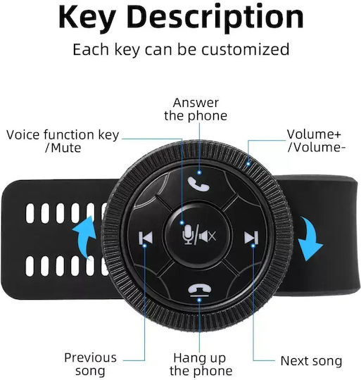 Universal Car Steering Wheel Remote Control Android Multimedia Screens Blue Lighting Tc-441