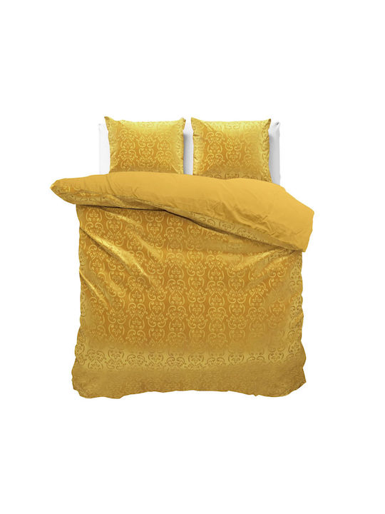 Sleeptime Duvet Cover Set Double with 2 Pillowcases 200x200 Sultan Yellow