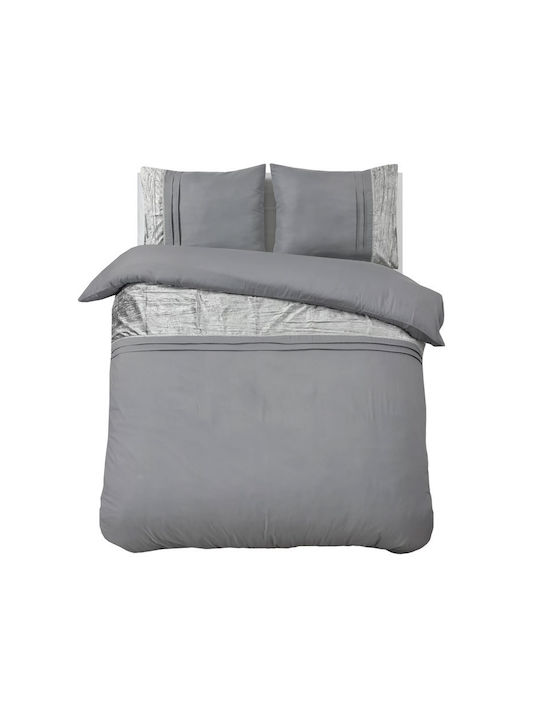Sleeptime Duvet Cover Set Queen with 2 Pillowcases 240x220 Tokyo Dark Grey