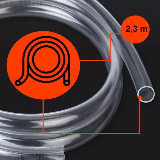 Furtun Autoamorsant Transfer Lichide Zola 230 Cm Diametru 18 Mm Cupru Pvc Transparent