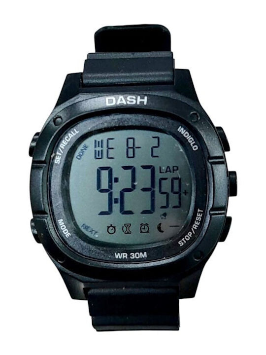 Digital Men's Watch 40mm Battery with Black Rubber Strap
