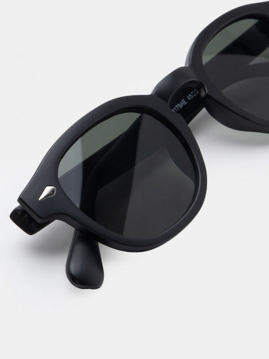 Luigi Unisex Sunglasses With Black Frame And Black Lens 4890262