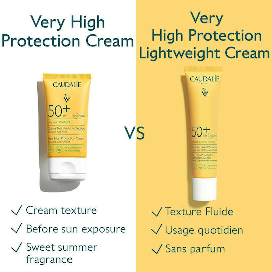 Caudalie Vinosun Αντηλιακή Λοσιόν Προσώπου SPF50+ 40ml