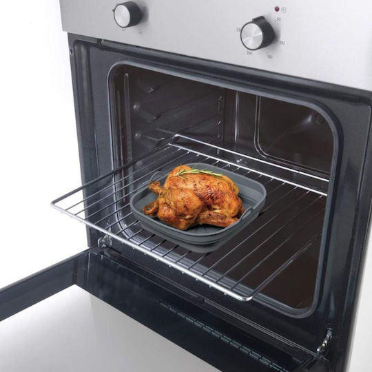 Silicone Air Fryer Basket Metaltex 21.5 cm Collapsible Grey 222193