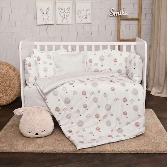 Lorelli Crib Set Balloons Grey Balloons