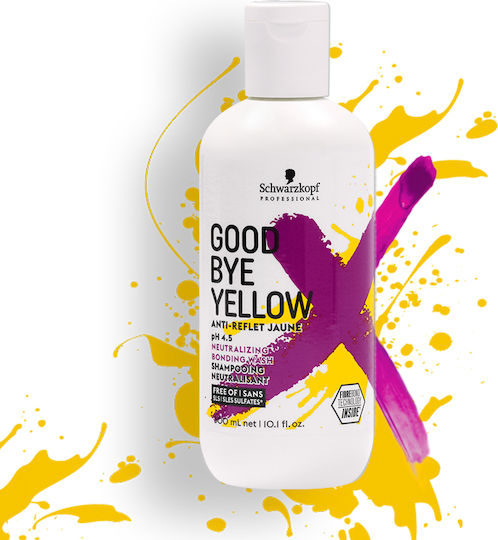 Schwarzkopf Good Bye Yellow Sampon Reconstrucție/Hrană și Volum pentru Păr Vopsit 300ml