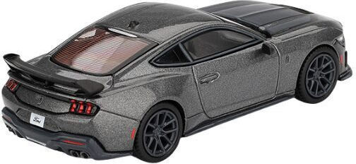 Model Mașină Ford Mustang Dark Horse Carbonizat Gri 2024 Scara 1:64 Mini GT MGT00957-L