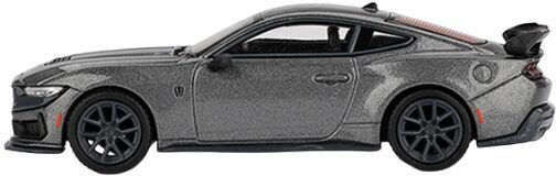 Model Mașină Ford Mustang Dark Horse Carbonizat Gri 2024 Scara 1:64 Mini GT MGT00957-L