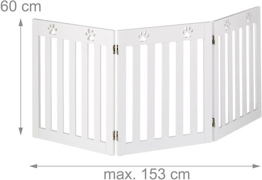 Relaxdays Ușa Câinelui în Culoare Albă 60 x 153 cm