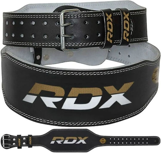 4" Gold Leather Bodybuilding Belt Exercises Rdx S Golden