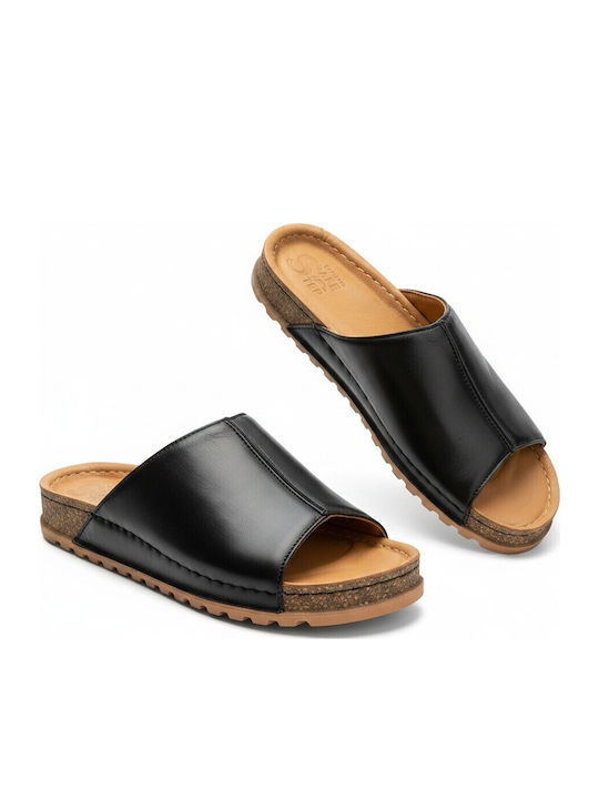 Leather Women's Anatomic Black Sandals