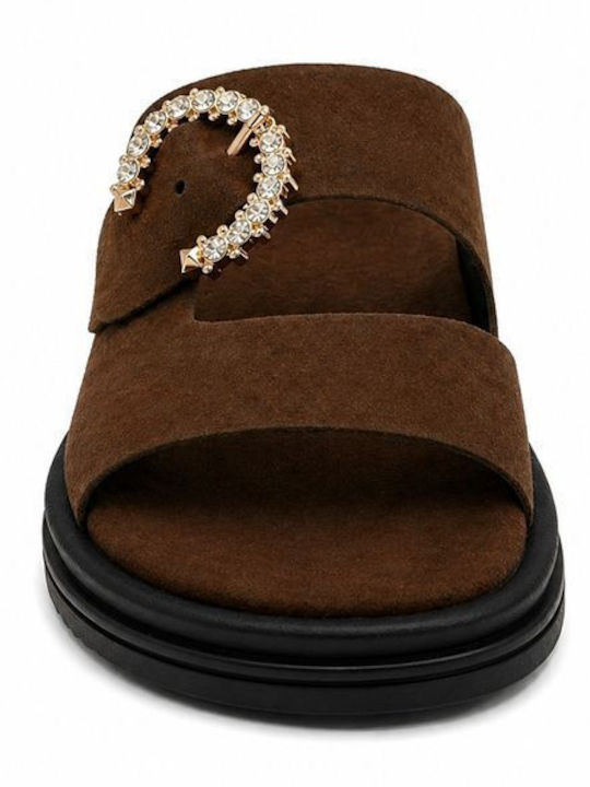 Women's Flat Sandals Flatforms Brown