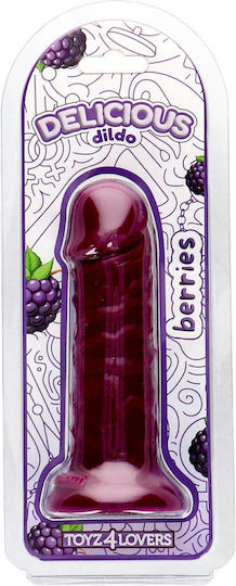 Реалистично Dildo Toyz4lovers Delicious Tom Аромат Малина 15см Лилаво