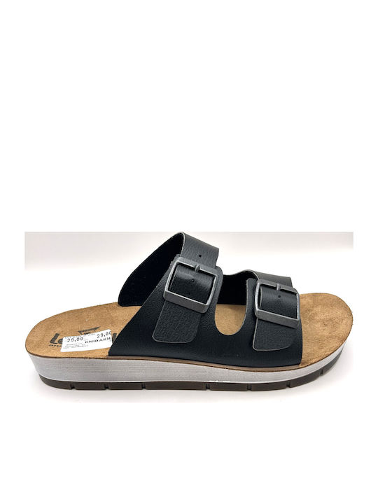 Sandale Anatomice de Piele Damă Negre