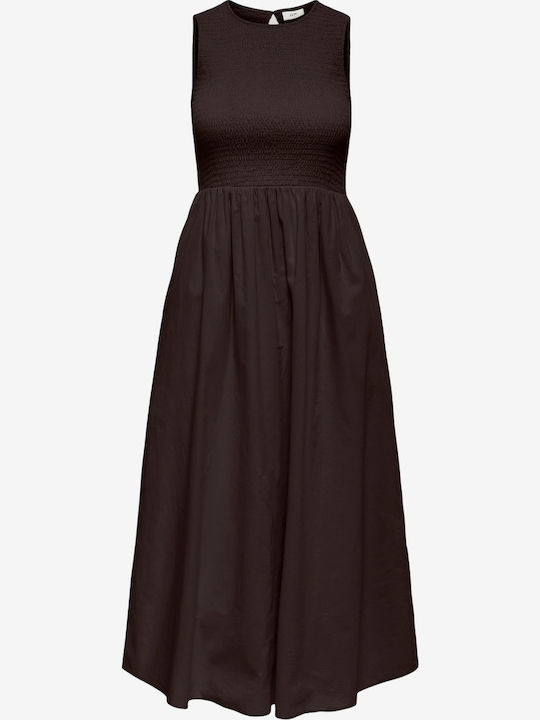 Summer Midi Dress Brown