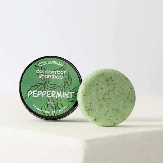 Boobam Peppermint Στέρεο Σαμπουάν για Λιπαρά Μαλλιά 60gr