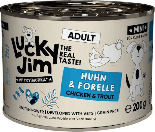 Lucky Jim Hrana Umedă Pentru Câini Cu Pui 200gr