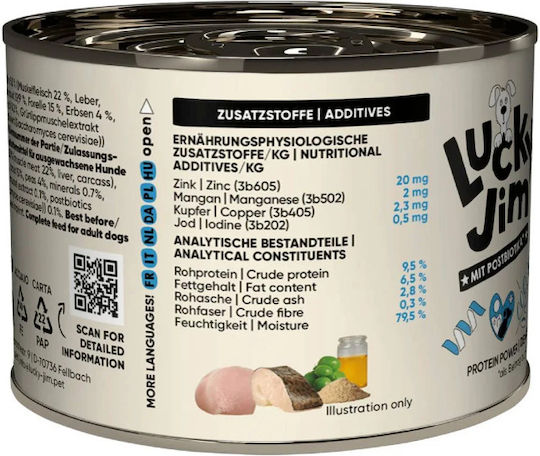 Lucky Jim Hrana Umedă Pentru Câini Cu Pui 200gr