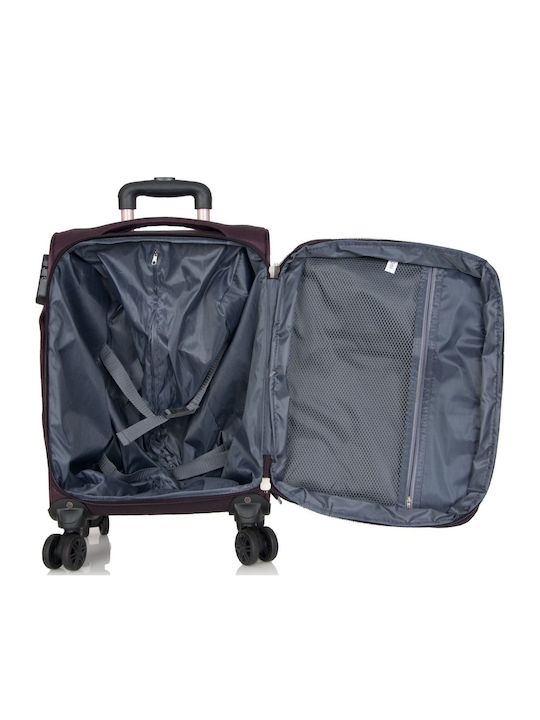 Xplorer Cabin Fabric Dark Purple Suitcase With 4 Wheels