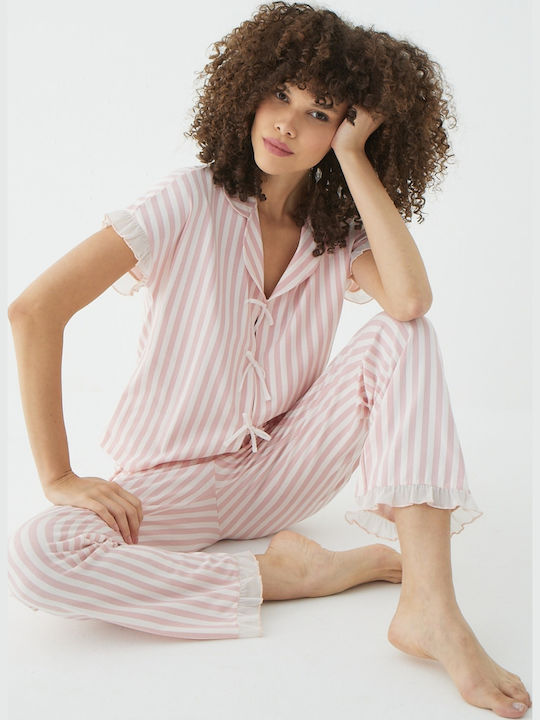 Set Pijamale Dama De Vară Pudră