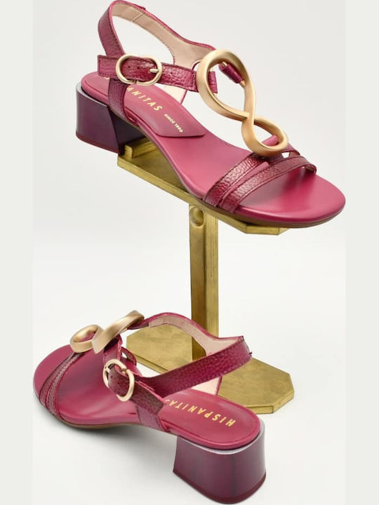 Leather Sandals Fuchsia